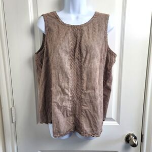 APRIL CORNELL Sleeveless Gingham Top